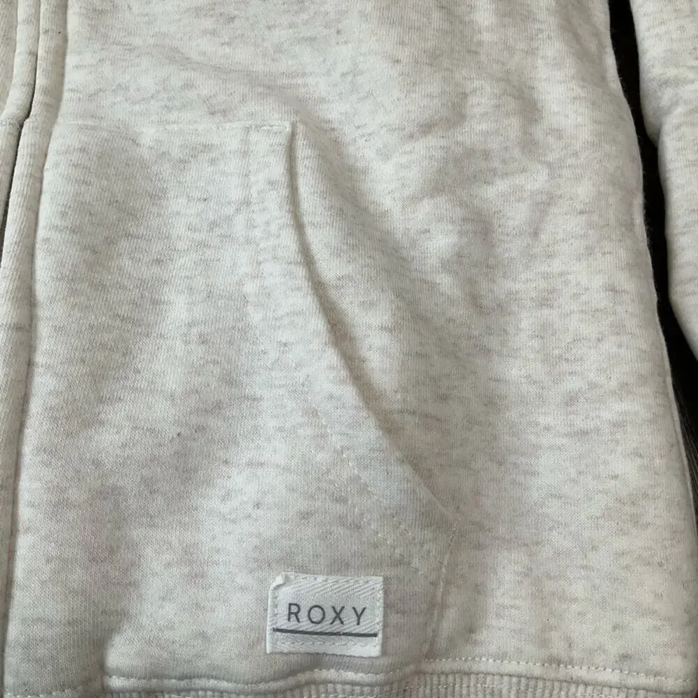 Roxy Girl’s Hoodie Sweatshirt Beige Size Small NWT